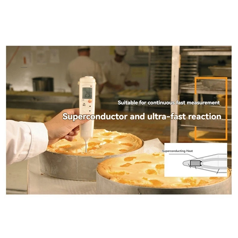 MAKE-Canômetro de sonda dobrável Penetração LCD Termômetro digital Termômetro de segurança alimentar