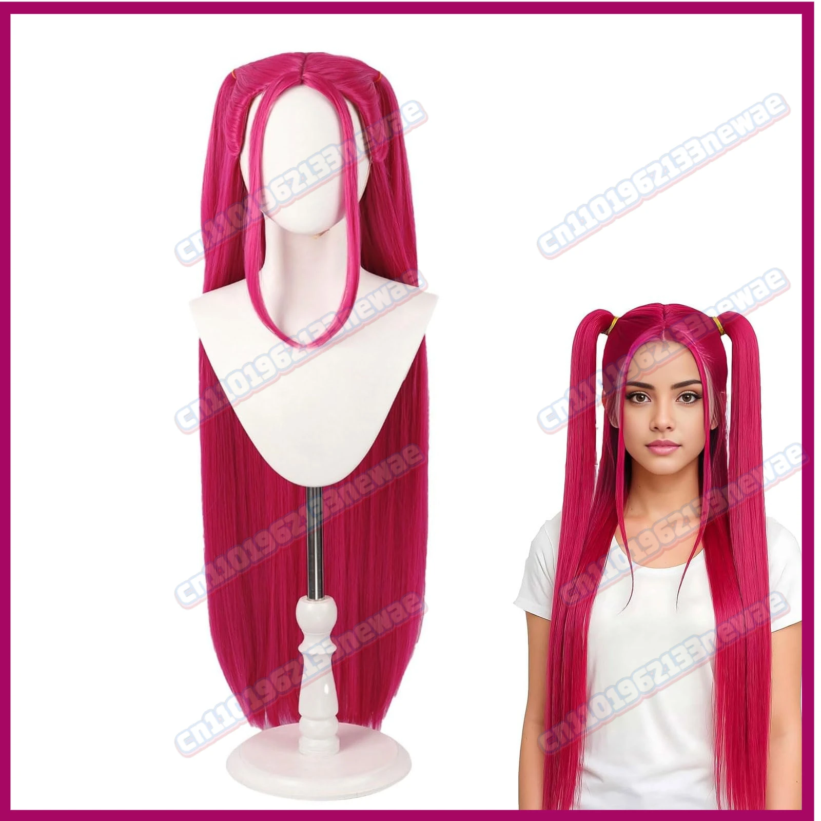 

Mira Demon Hunter K-Pop Cosplay Wig for Women Girls Group Idol Roleplay Long Rose Wigs Halloween Fantasia Costume Accessories