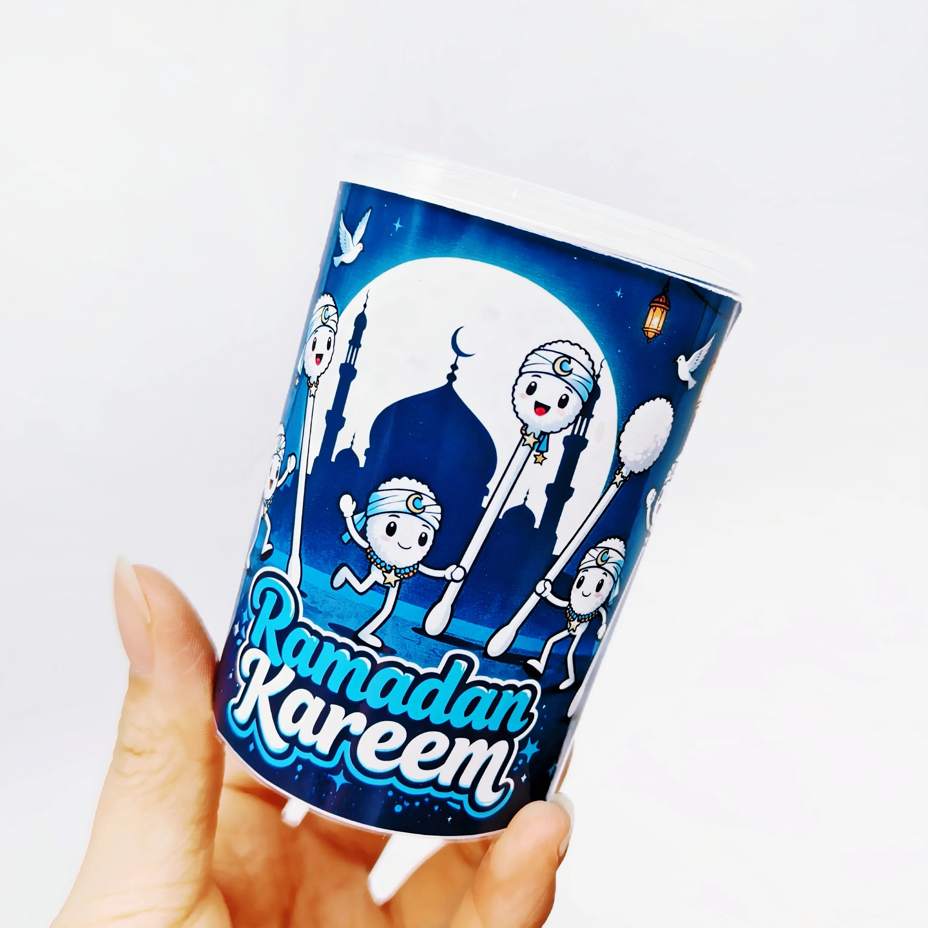 300PCS/500PCS 중추절 테마 면봉, 뾰족한 둥근 성인용 면봉, 휴일 선물용 면봉