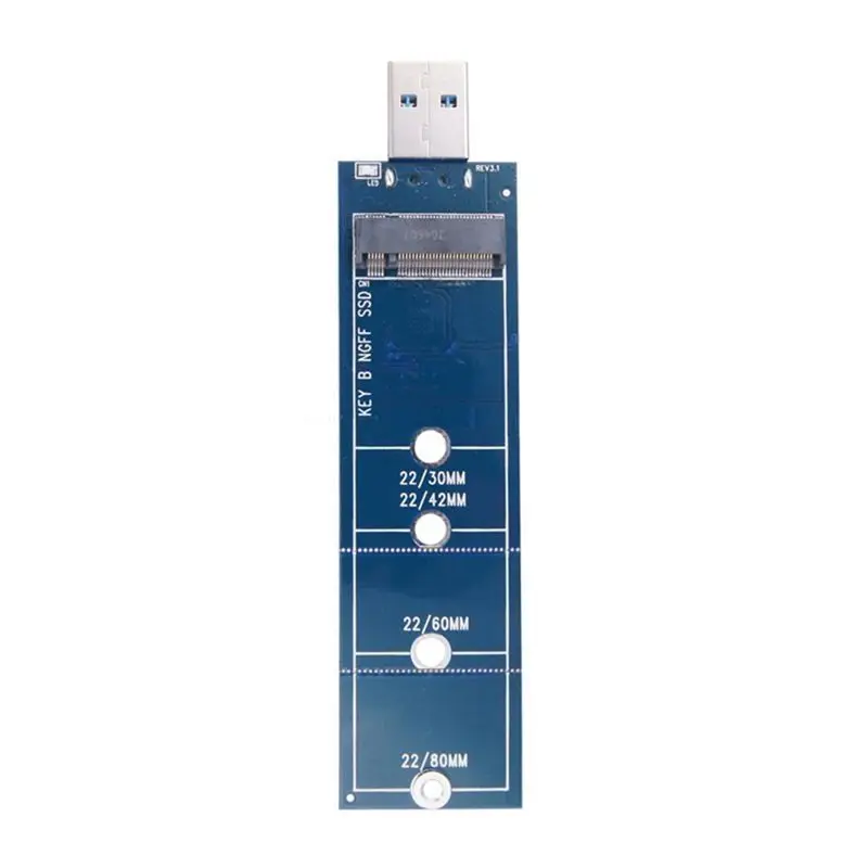 

Адаптер-карта A01K-1 для SSD M.2 на USB, с поддержкой протокола SATA (B Key), NGFF на USB 3.0