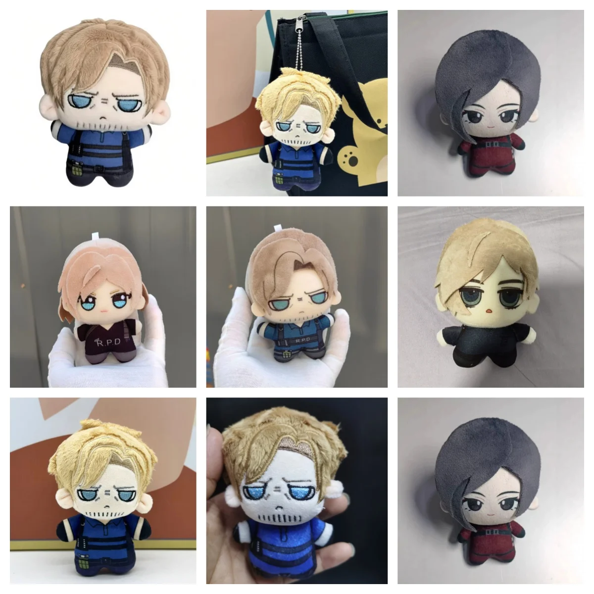 

10cm Leon Scott Kennedy Plush Dolls Pendant Holiday Gifts Mini Resident Kennedy Printed Stuffed Backpack Toys Fans Collect