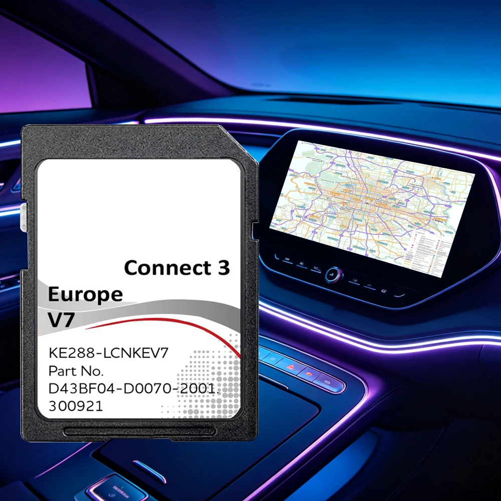 Image of Connect LCN3 V7 2022 Navigations-SD-Karte für Nissan Qashqai Juke X-Trail Note Pulsar Auto KE288-LCNKEV7 Aktualisierte EU 2022 Karte