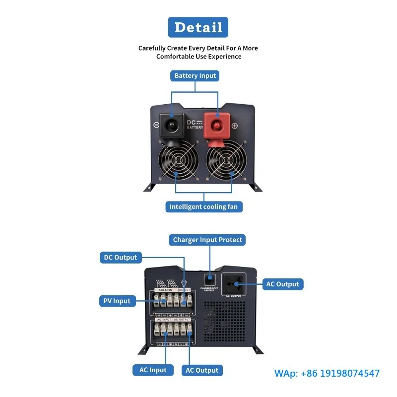 

24V 48V 3000W 5000W 6000W Off Grid Solar Inverter DC to AC 220V