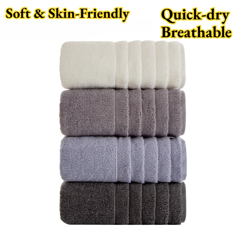 

Towel Solid Absorbent Oversized Washable Bathroom Minimalist Fashionable Skin-friendly Couple Lint-free for Adults Cleaning