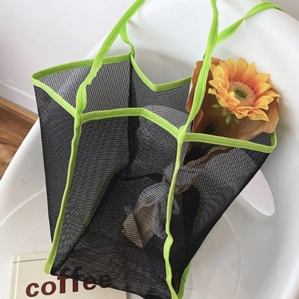 Casual Hollow Out Mesh Handbag Large Capacity Lightweight Totes Bags Shoulder Bag Women Men