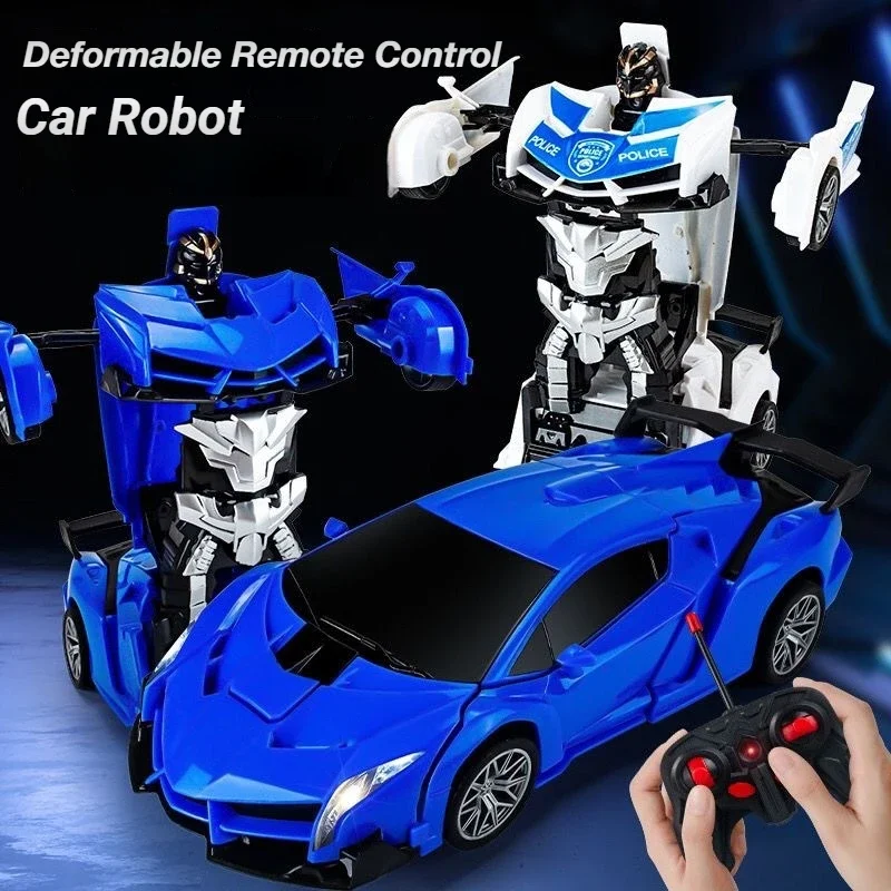 

2-in-1 Remote Control Transforming Robot Car, Mini RC Racing Vehicle, Automatic Deformation Toy, STEM Educational Gift for Kids