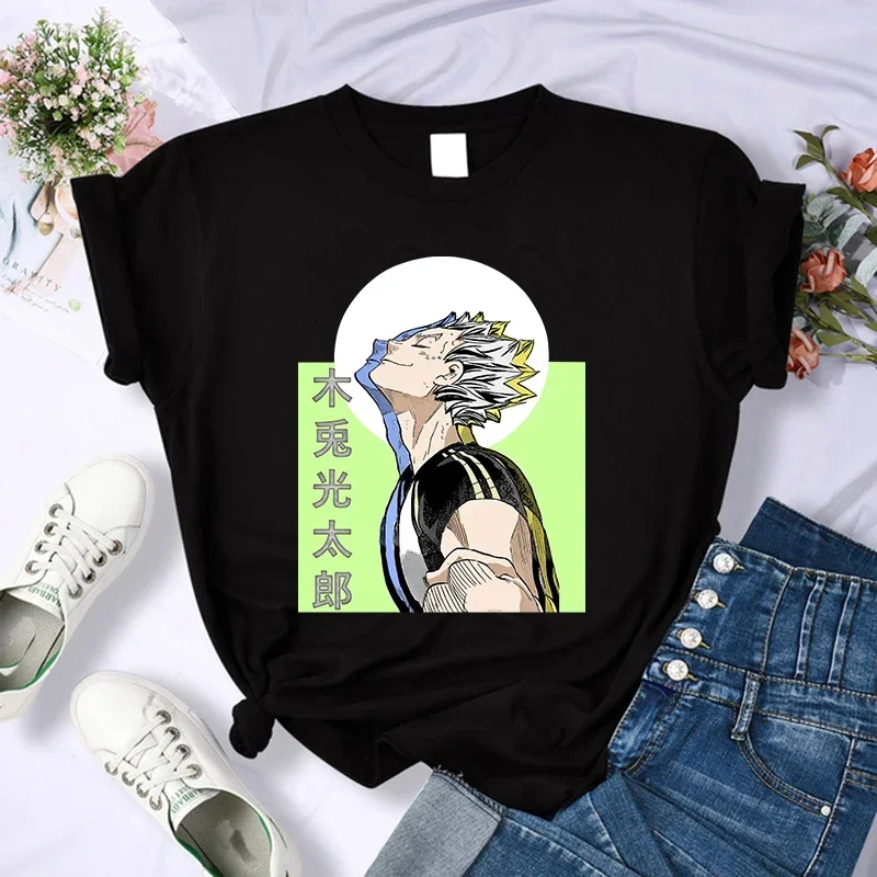 Japanese Anime Oya Oya Oya Haikyuu T Shirt Women  Tops Kuroo Cartoon T-shirt Karasuno Kawaii Fly High Graphic Tees Female Tshirt