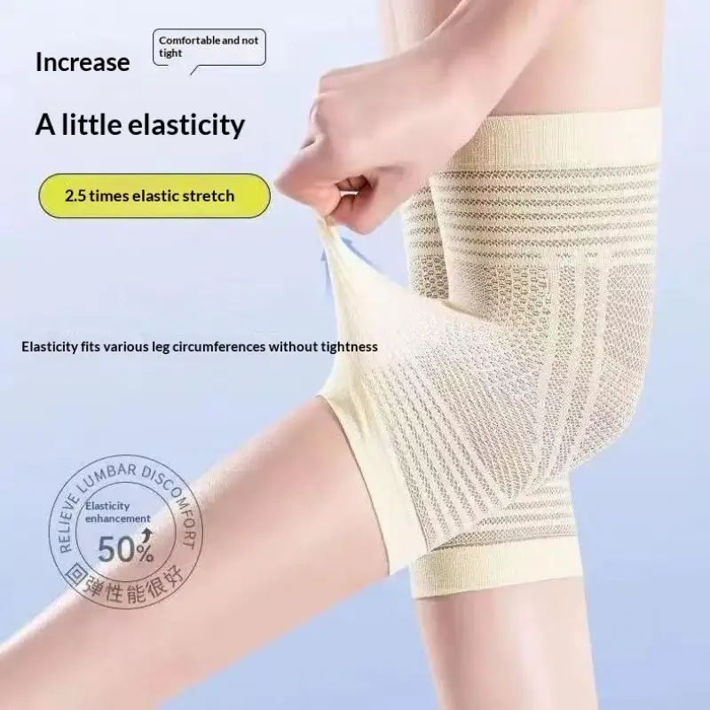 1Pair Warm Knee Brace Summer Knee Cover Breathable Non-slip Joint Pain Relief Compression Kneepads Air Conditioning Thin