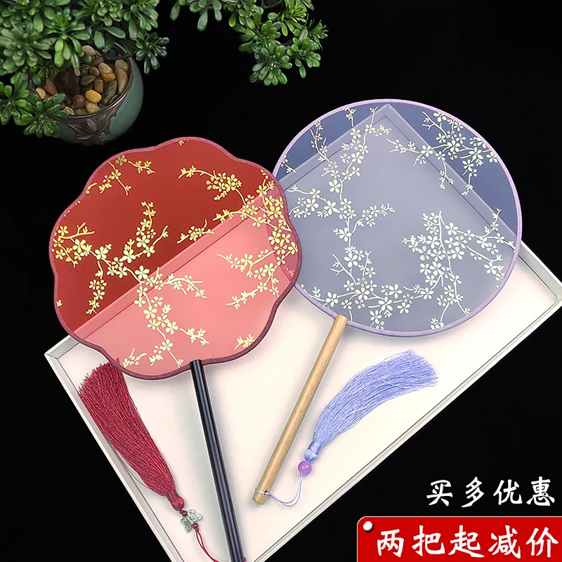 The product can be customized. The round fan classical round bronzing fan antique mango dance fan transparent xiuhe