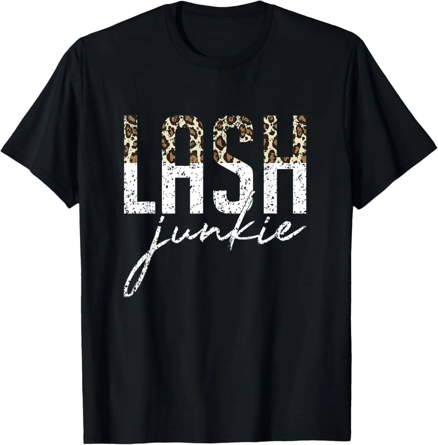 

Винтажная футболка Lash Junkie Leopard Lash Tech Lash Artist с ресницами
