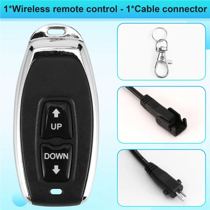 AB11-12V Dc Motor Linear Actuator Wireless Remote Control Dpdt Switch Forward Reverse Multi-Function Electric Putter Remote Cont