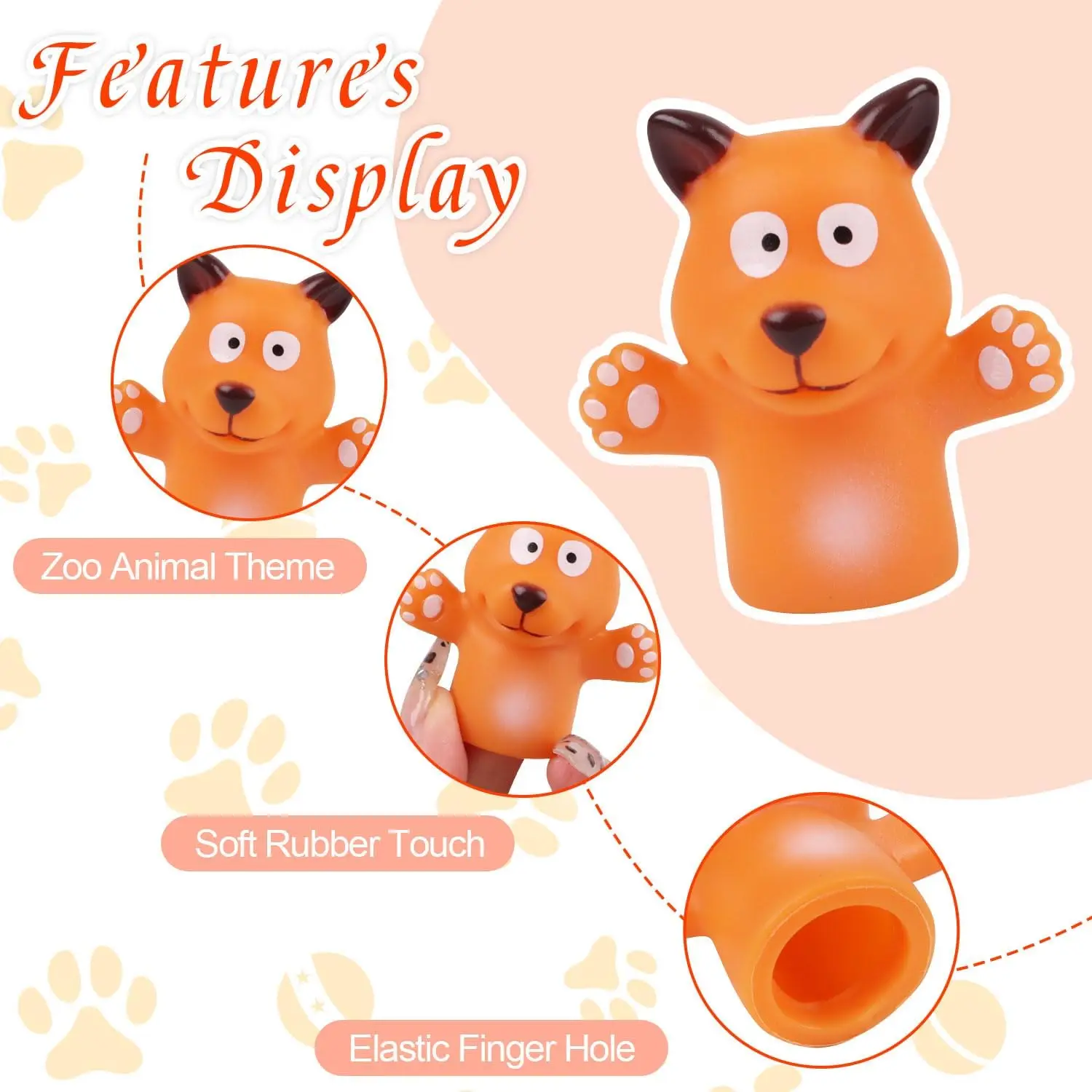 หุ่นนิ้วมือยางรูปสัตว์ในฟาร์ม ของเล่นอาบน้ำแสนสนุก ของเล่นเสริมพัฒนาการ ของชำร่วยงานเลี้ยง งานโรงเรียน งานอาบน้ำ