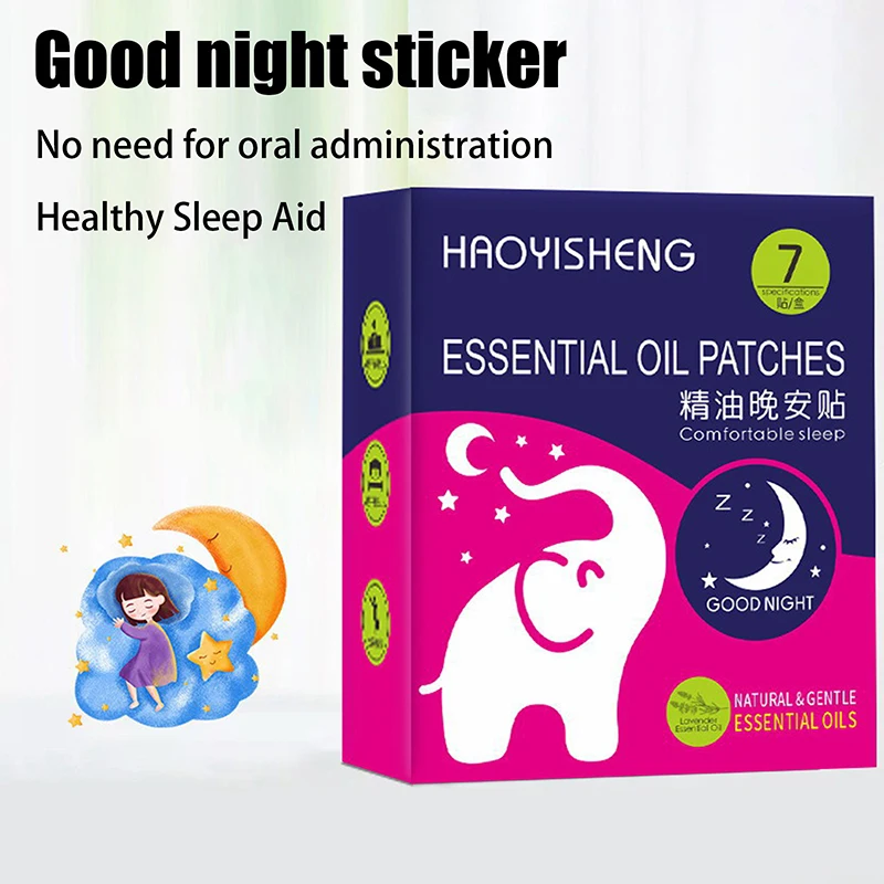 7Pcs Sleep Patch Improve Insomnia Relieve Anxiety Decompression Headache Neurasthenia Soothing Sticker Body Relax Plaster