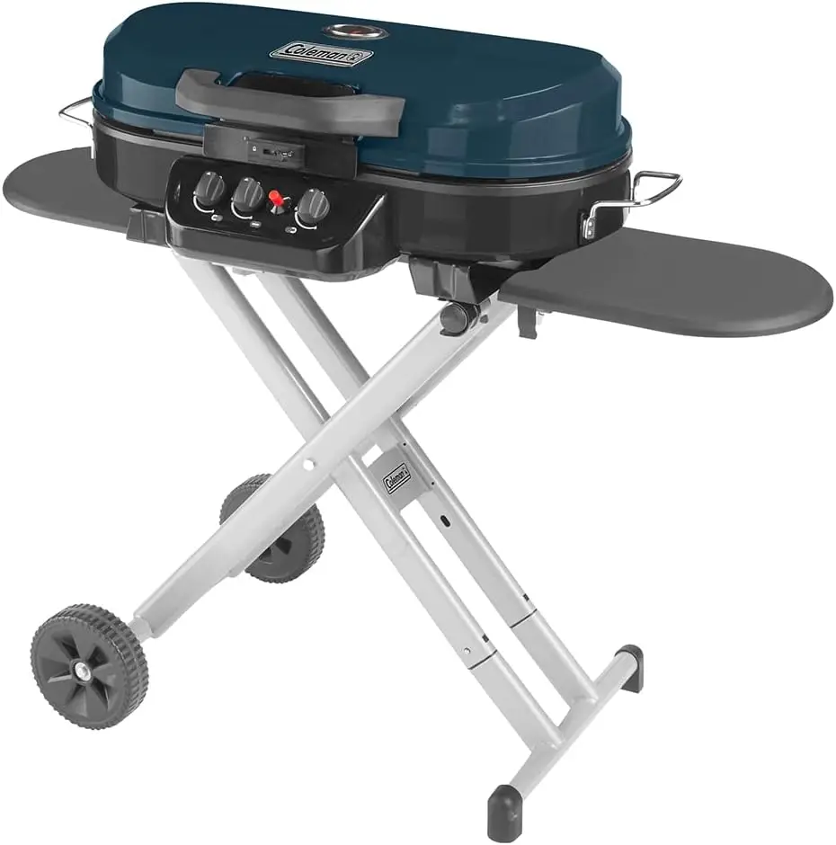 RoadTrip 285 Portable Stand-Up Propane Grill, Gas Grill with 3 Adjustable Burners & Instastart Push-Button Ignition