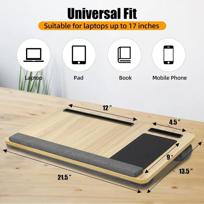 For Portable Lap Desk Laptop Bed Table for Dorm Student Bedroom Study Office Bedside Work Desk