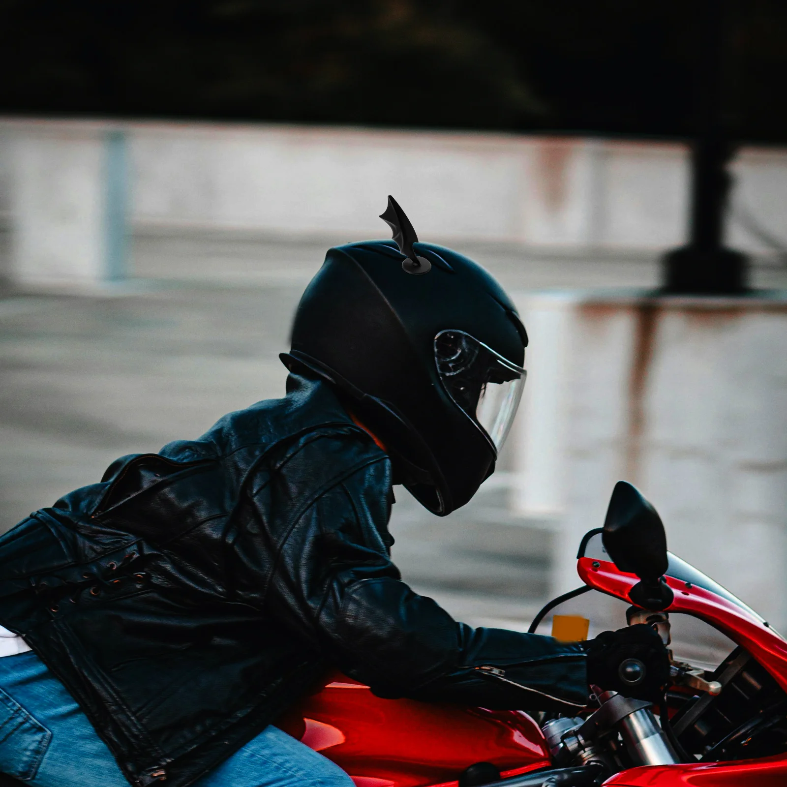 

Electric Scooter Decoration Black Wing Suction Cup Durable Waterproof Universal Fit For Cycling Skiing Motorbike