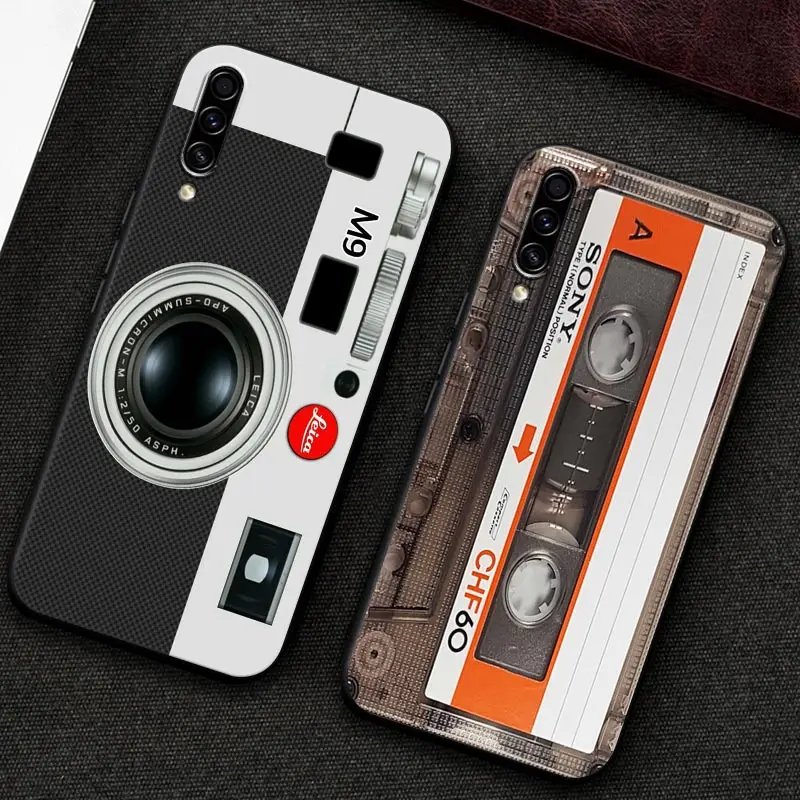 Retro Camera Phone Case For Samsung Galaxy A30 A30S A50S A20E A20 A40 A70 A10 Note 9 10 20 Ultra Cover Circuit Board Music Tapes