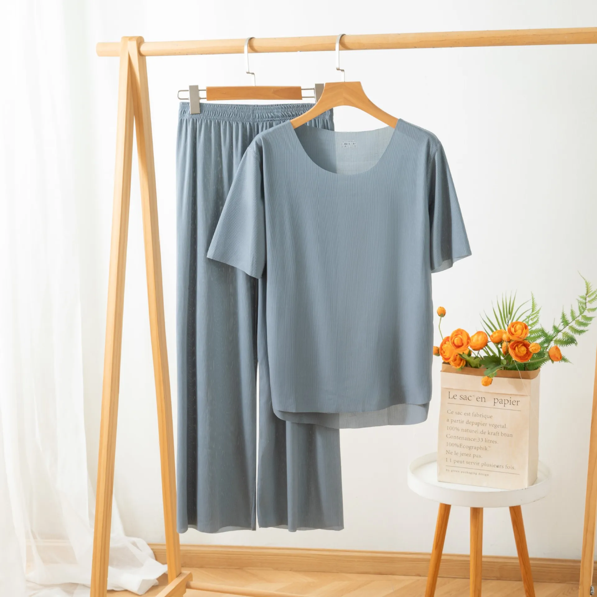 Women's - dusty blue - solid color