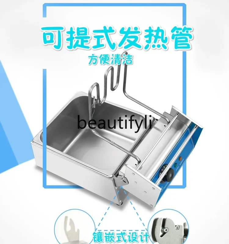 A61 Commercial Desktop Deep Fryer Single Sieve Electric Fryer Constant Temperature Single Double Oil Pot Catering
