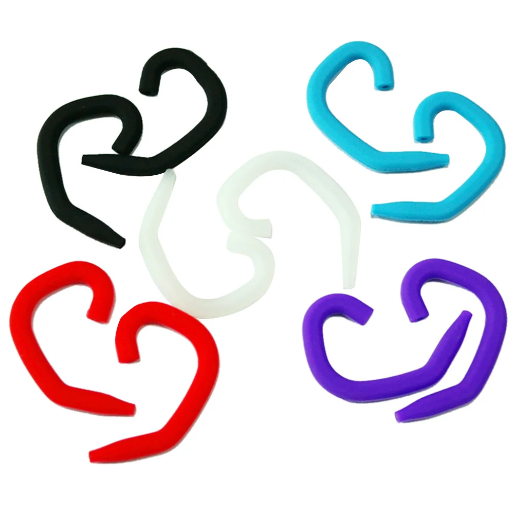 

8Pairs Ear Hooks Silicone Earphone Clips Anti Drop Sweatproof Earphone Accessories for Sports and Mask Rope Random Color