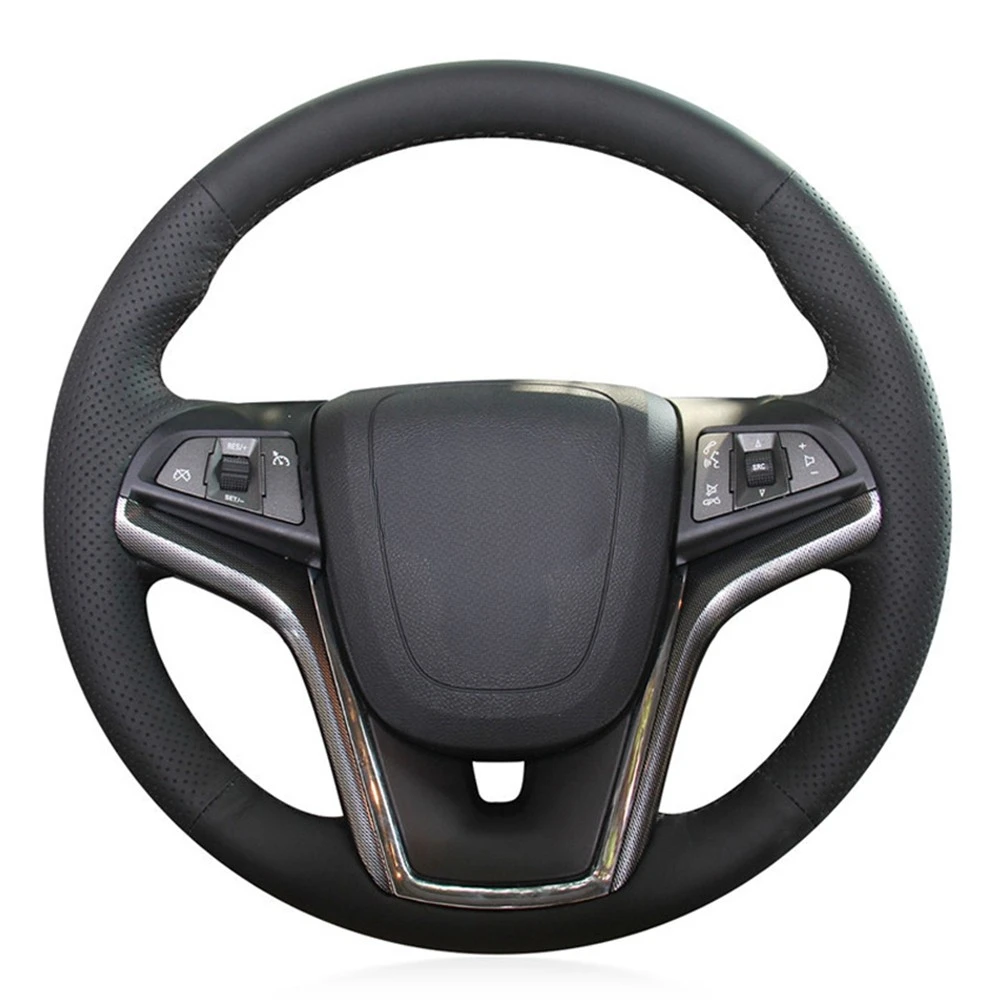 

Car Steering Wheel Cover Hand-Stitched Artificial Leather For Chevrolet Malibu 2011-2018 Volt Camaro 2011-2015 Aveo 2016-2018