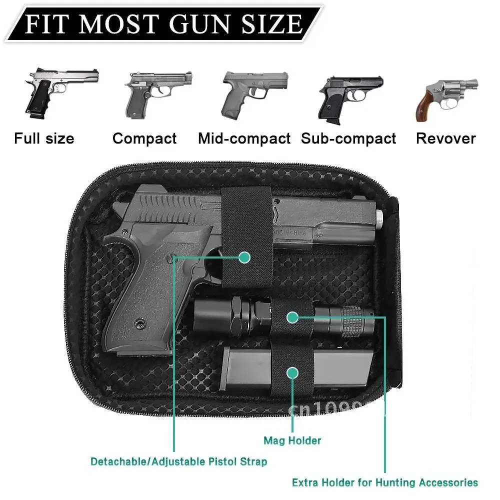 Tactical Concealed Gun Protection Pistol Pouch Holster Fanny Pack for Loop Pocket with Carry Bag Gun Handgun Waist Belt