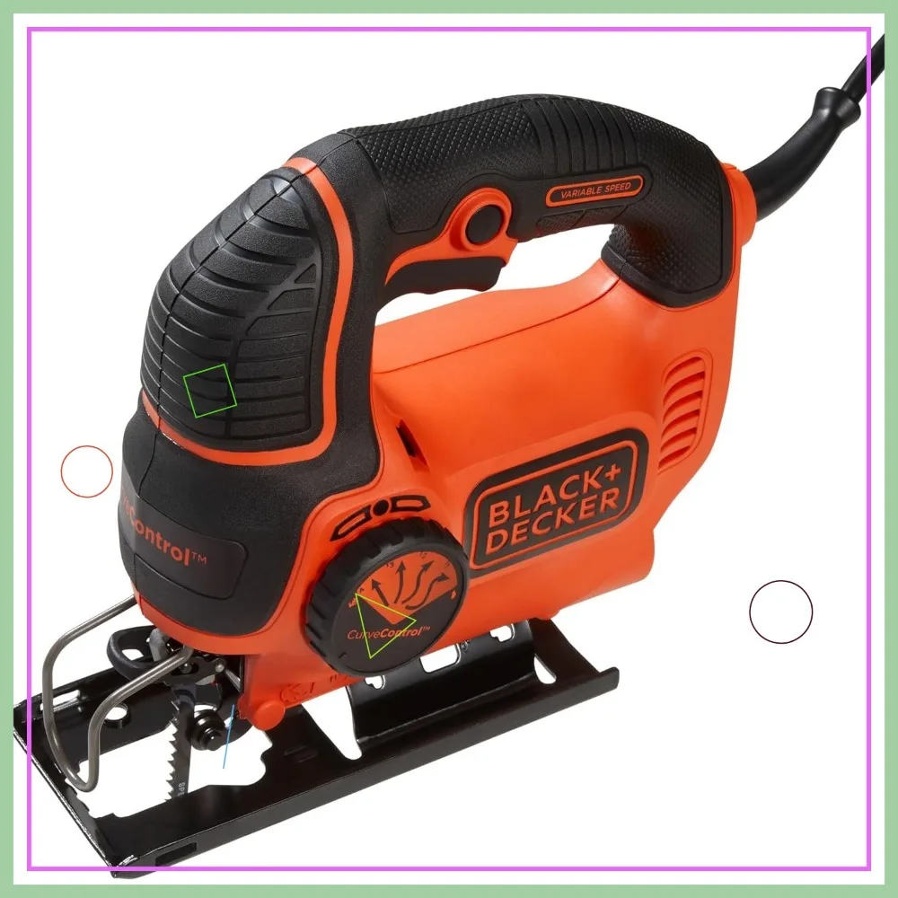 منشار تهزهز سلكي 5 أمبير، سرعة شفرة 3000 SPM، 45 °   قطع مشطوفة، 4 إعدادات منحنية لأعمال النجارة الدقيقة