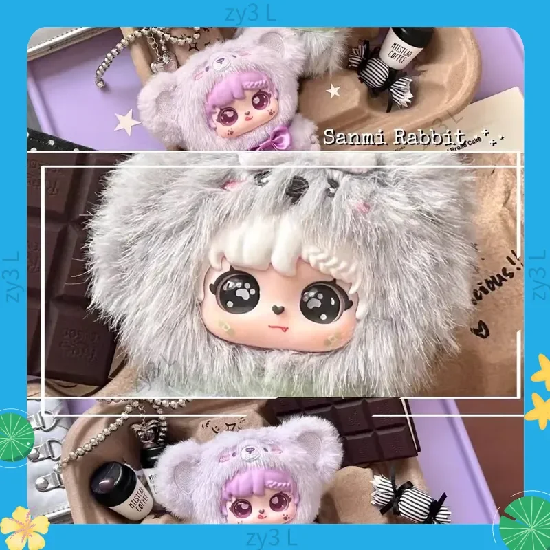 

2025 Sanmi Rabbit Little Treasure Cartoon Hand In Hand Plush Blind Box Trendy Toy For Girls Birthday Surprise Gift Ornament