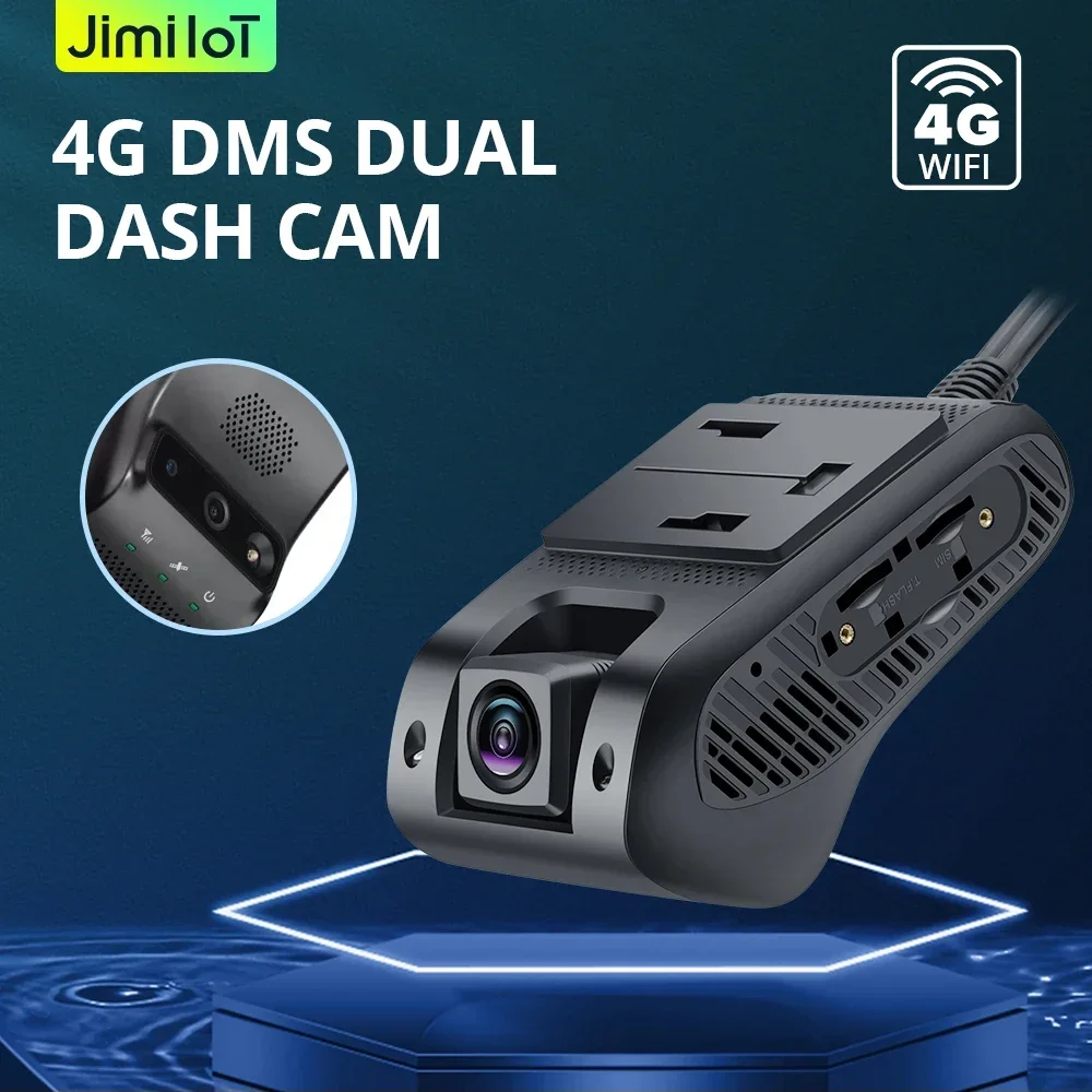 Jimi JC261P 4G Car Camera With ADAS Live Stream HD Dual Cameras GPS Tracking Wifi Hotspot Multiple Alarms DVR Dash Cam Free APP