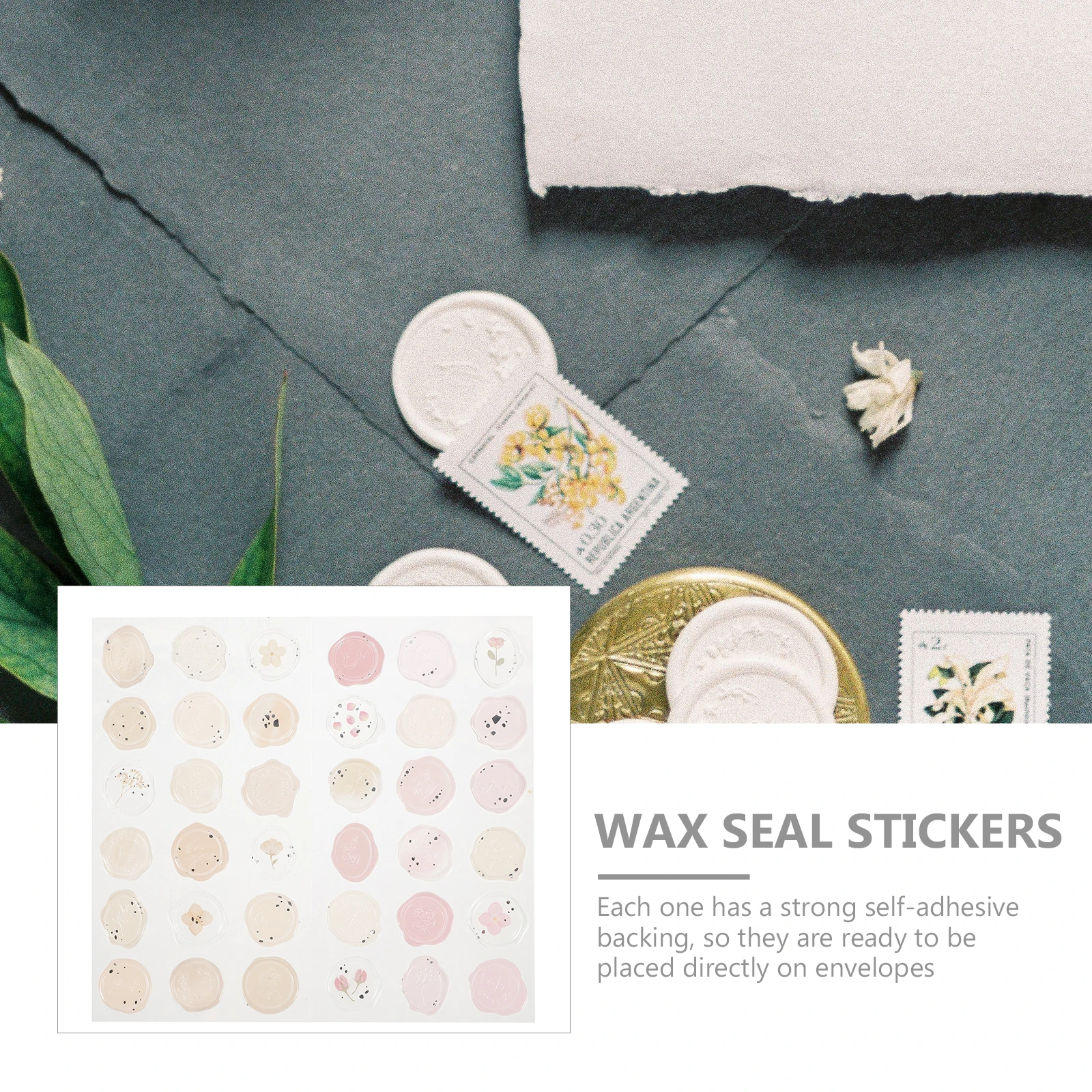 

36pcs Pink Series Self Adhesive Wax Seal Stickers Envelope Decorations for Wedding Invitations Craft Supplies