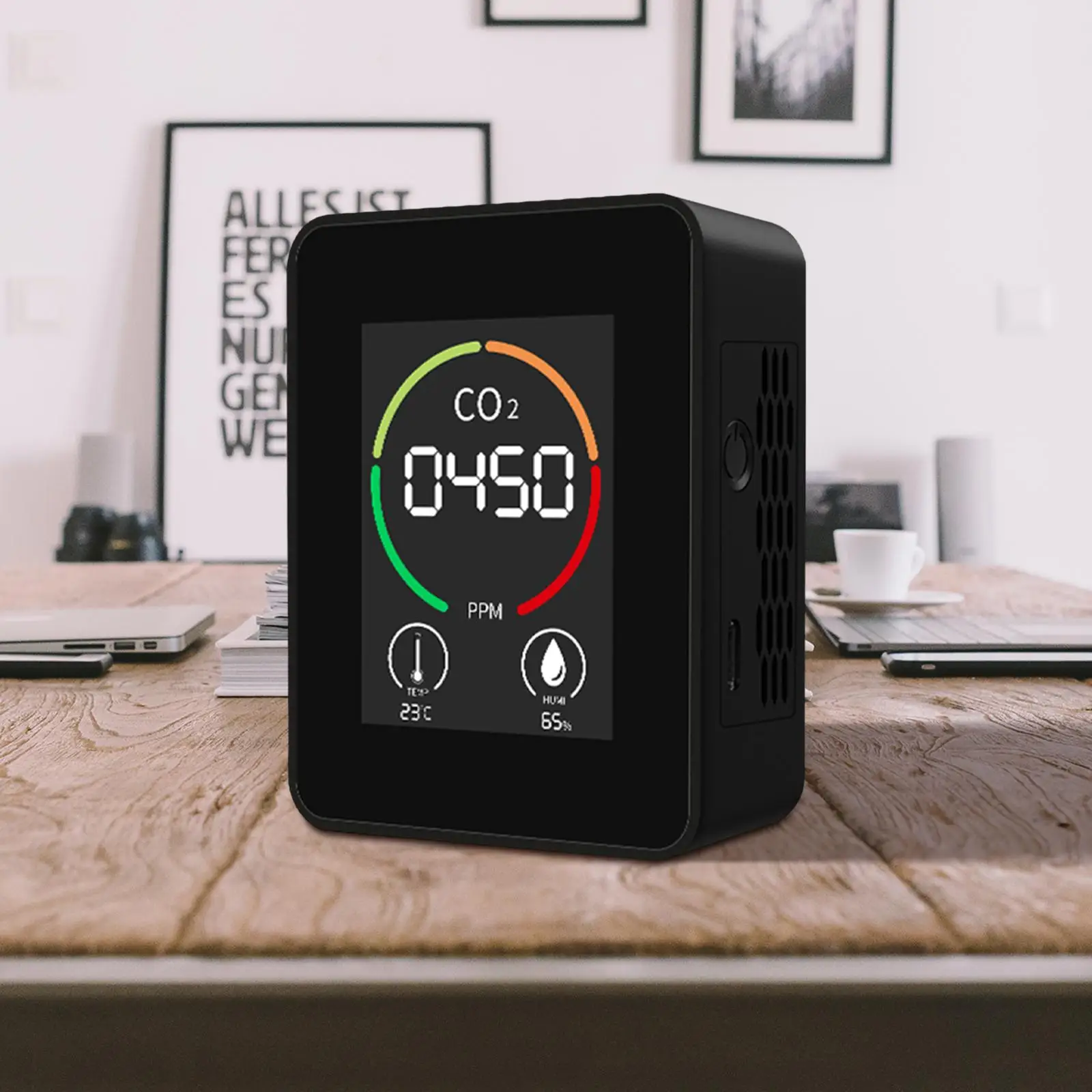 

CO2 Tester LED Display Air Quality Monitor for Living Room Warehouse