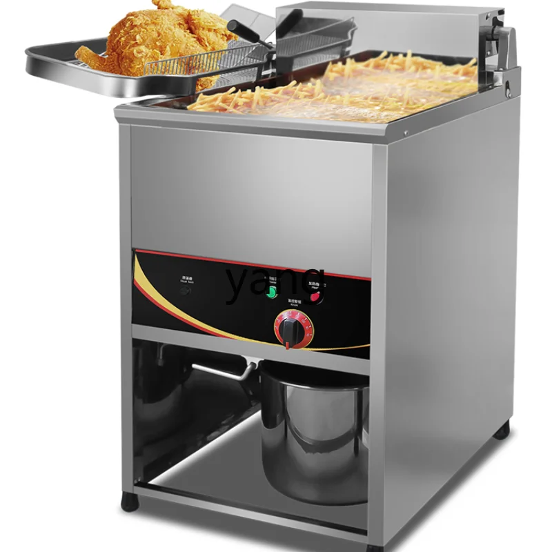 CX Vertical Fryer Deep Frying Pan Commercial Large Capacity Single/Double Cylinder Deep Frying Pan Chicken Chop Fried Chicken