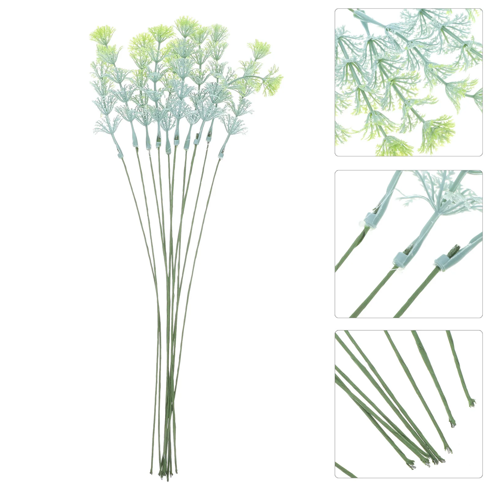 

10Pcs Artificial Leaves Stem Realistic Faux Greenery Decoration Perfect Home Office Party Table Garland Arrangement Supplies