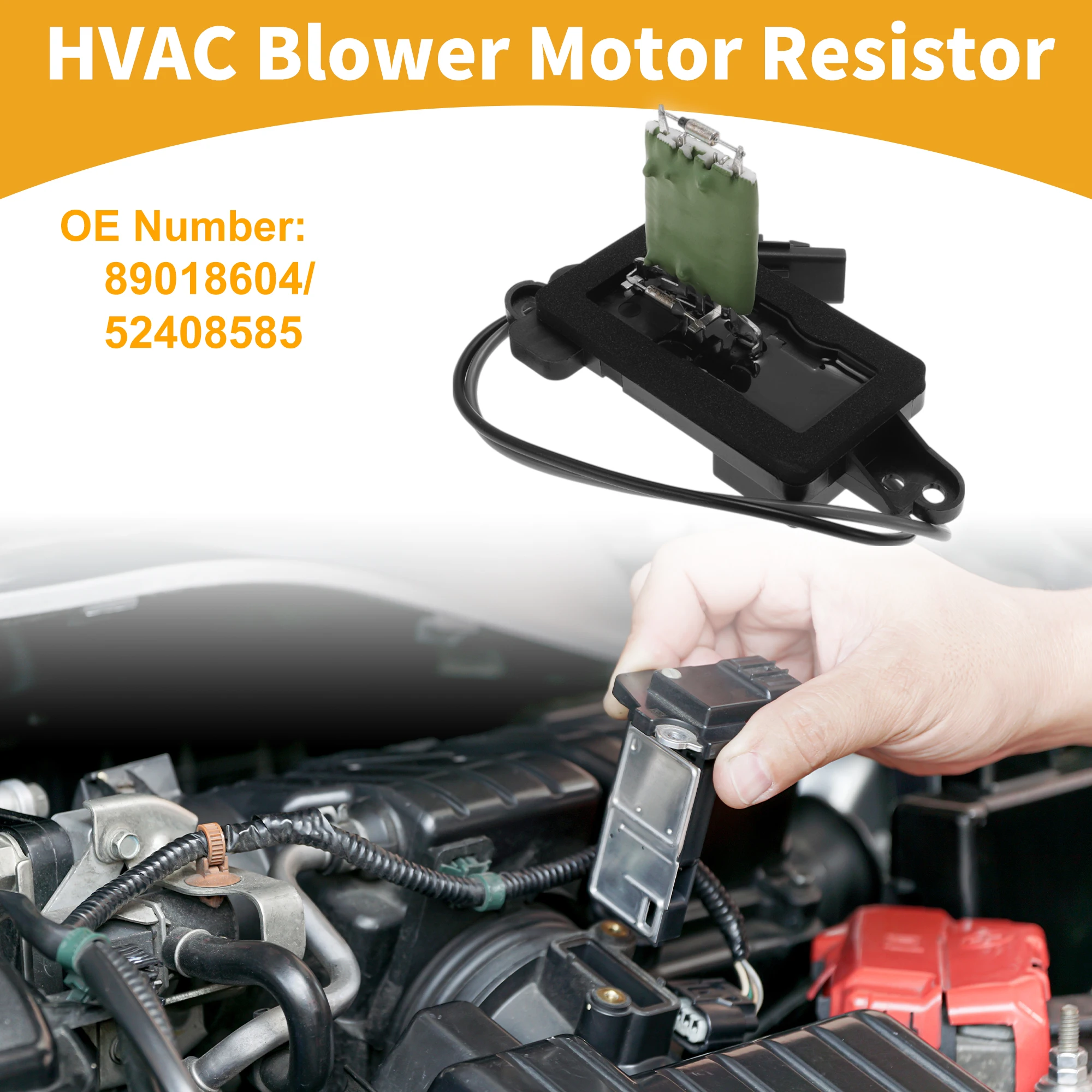 UXCELL HVAC Blower Motor Resistor No.89018604 for Chevrolet Trailblazer Plastic Metal