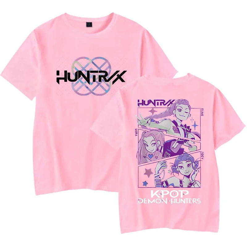 

Anime K-Pop Demon Hunters T-shirt Harajuku O-neck Casual Shirt Gift Crew Neck Short Sleeve Tee Adult Children T-shirt Tops