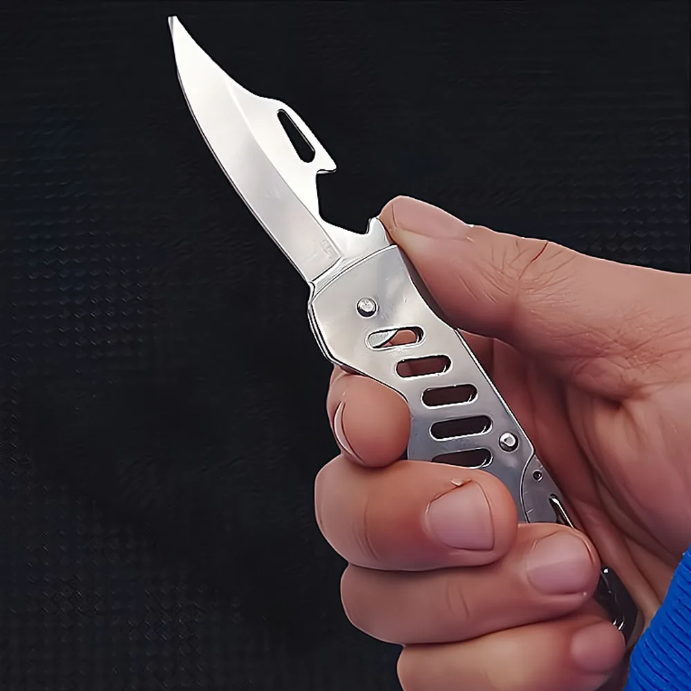 Small Folding Fruit Knife Portable Outdoor Camping Survival Knifes Stainless Steel Multifunctional Mini Keychain Pocket Knives