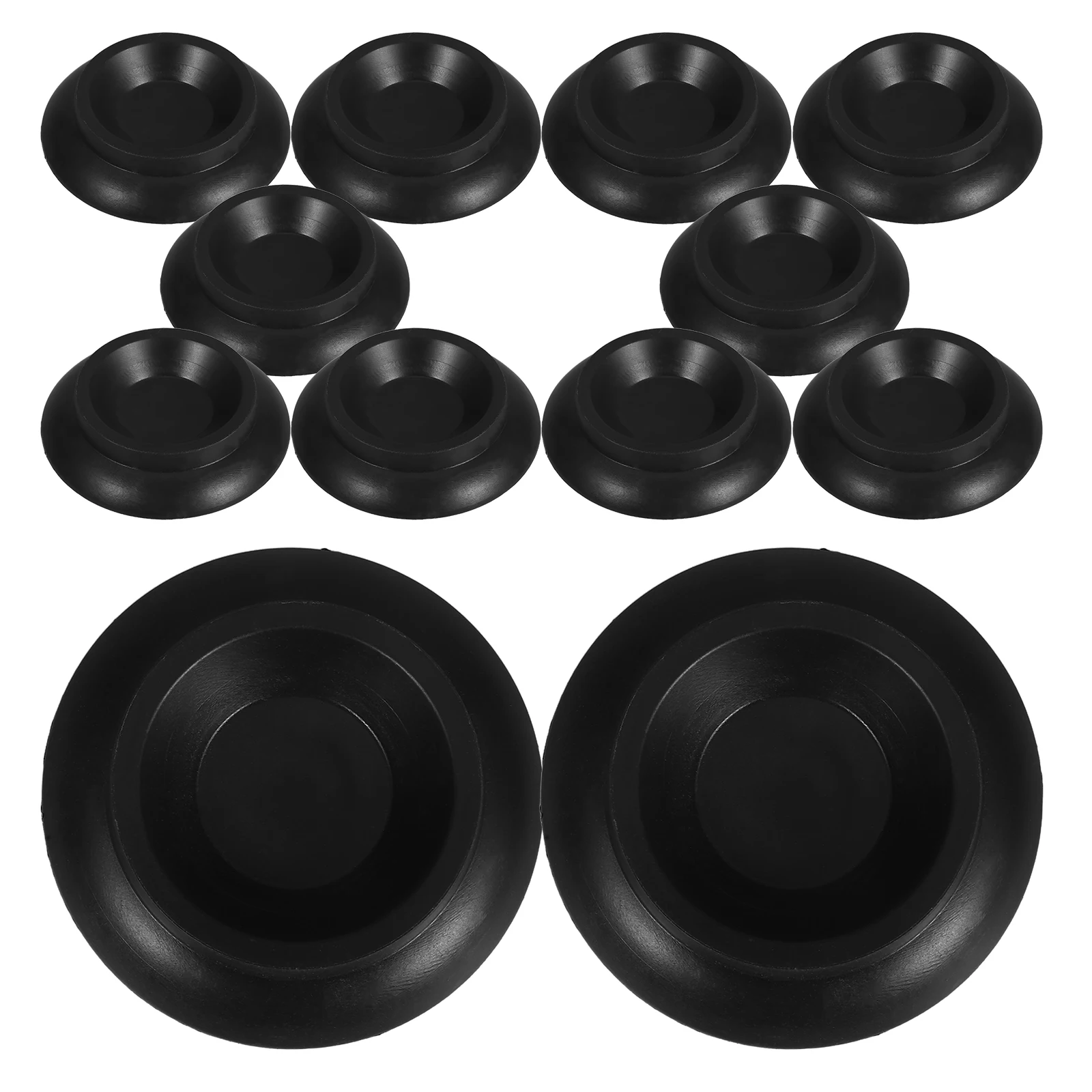 

12 Pcs Furniture Legs Feet Pad Refrigerator Foot Stoppers Black Pads for Wood Floor