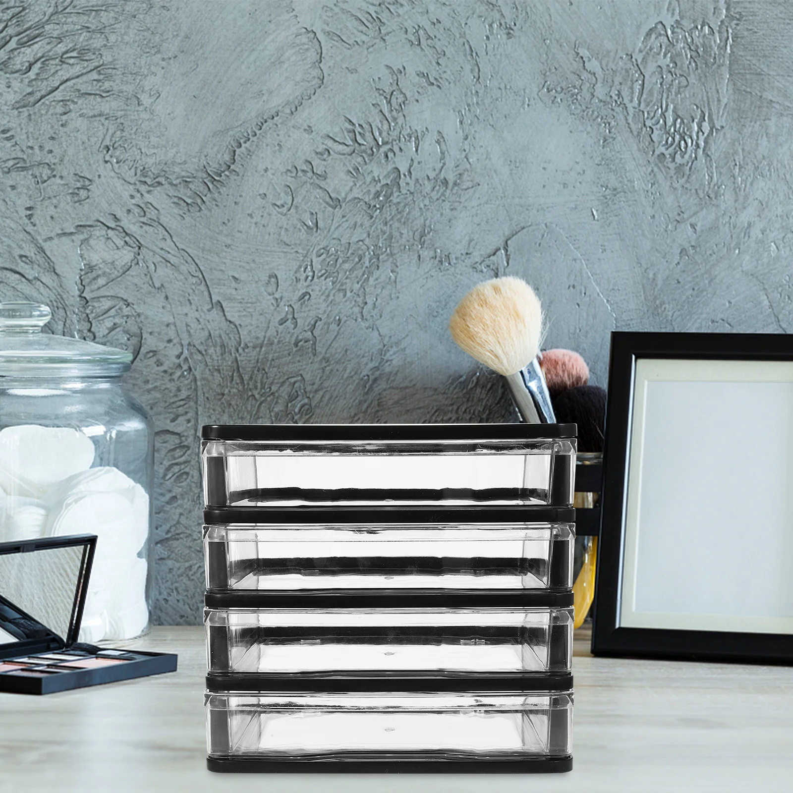 

Storage Drawers Bathroom Organizer Makeup Holder Desk Plastic with Office Pp Desktop