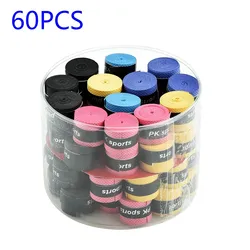 60pcs Tennis Overgrips Sweat Tape Racquet Fishing Anti-Skid Proof Band Tools Bracket With Perspiration Set Tennis Training Parts