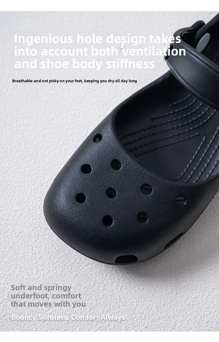 Niedliche Damen-Clogs mit Leopardenmuster, süße Outdoor-Schuhe, Sommer-Neuheit, EVA-Outdoor-Strand-Pantoffeln, wasserdicht und rutschfest. – Detail 8