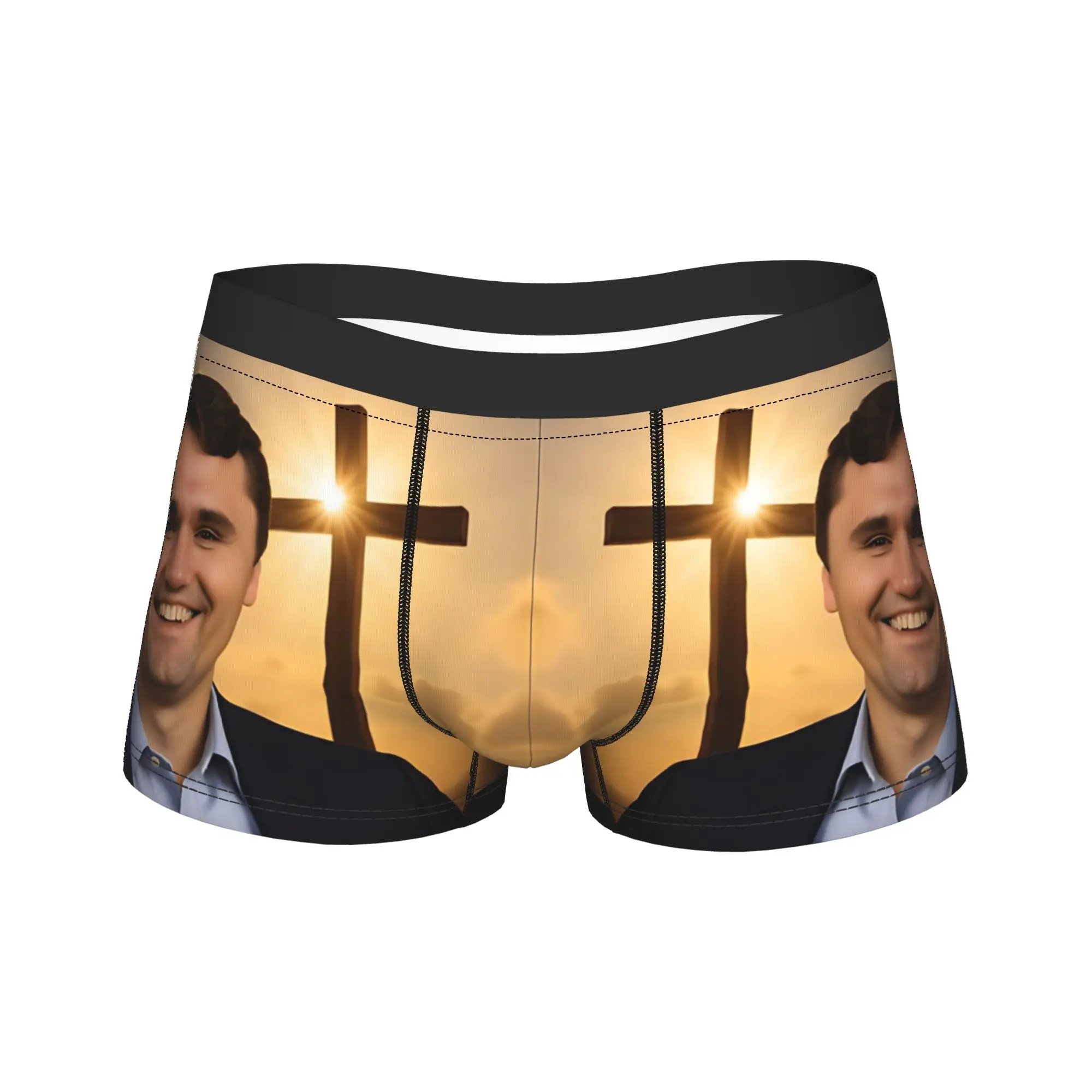 Funny Boxer Charlie Kirk – short, culotte, slip, sous-vêtements pour homme, Angelic Advocate, sous-vêtements doux pour homme, grande taille