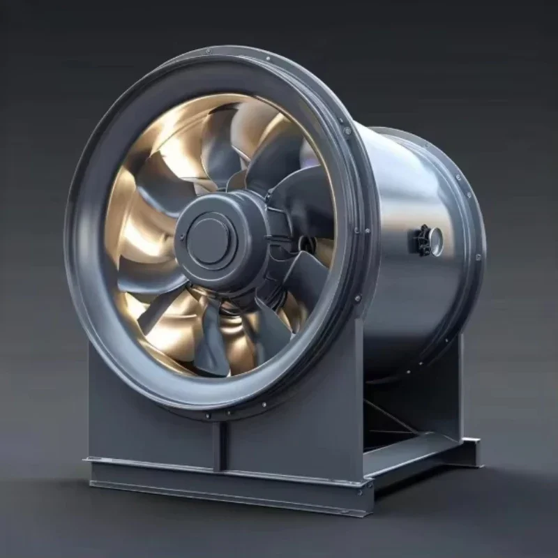 

380V mixed-flow axial fan, anti-corrosion and explosion-proof smoke exhaust blower, with engine core components