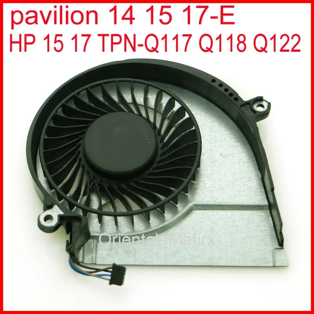 DC5V 0.40A 4Pin For HP 15 17 TPN-Q117 Q118 Q122 pavilion 14 15 17-E CPU Cooler Fan