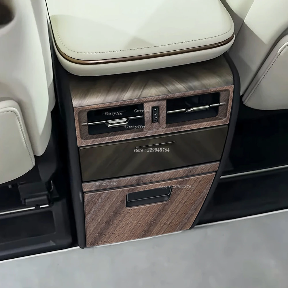 

For Lexus LM350H LM500H 2023 2024 2025 ABS Black Rear Air Condition Outlet Cover Trim AC Decoration Frame Accessories