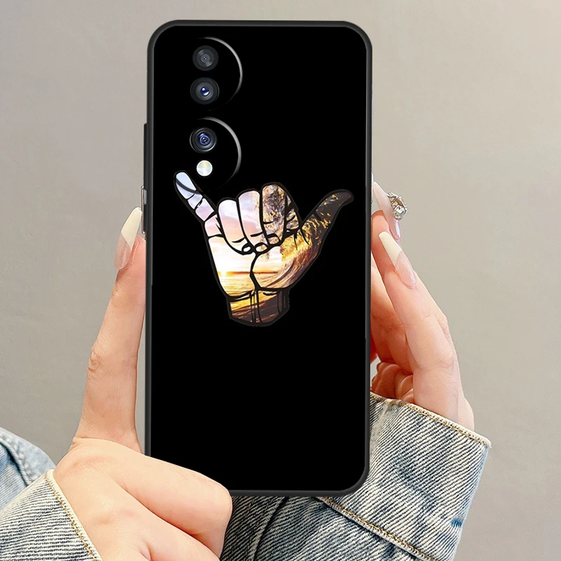 Surfer Surf Hang Loose Shaka Funda For Honor 600 Pro 200 400 70 90 Win RT X8b X8c X9a X9b X9c X9d Magic 8 6 5 7 Lite Case