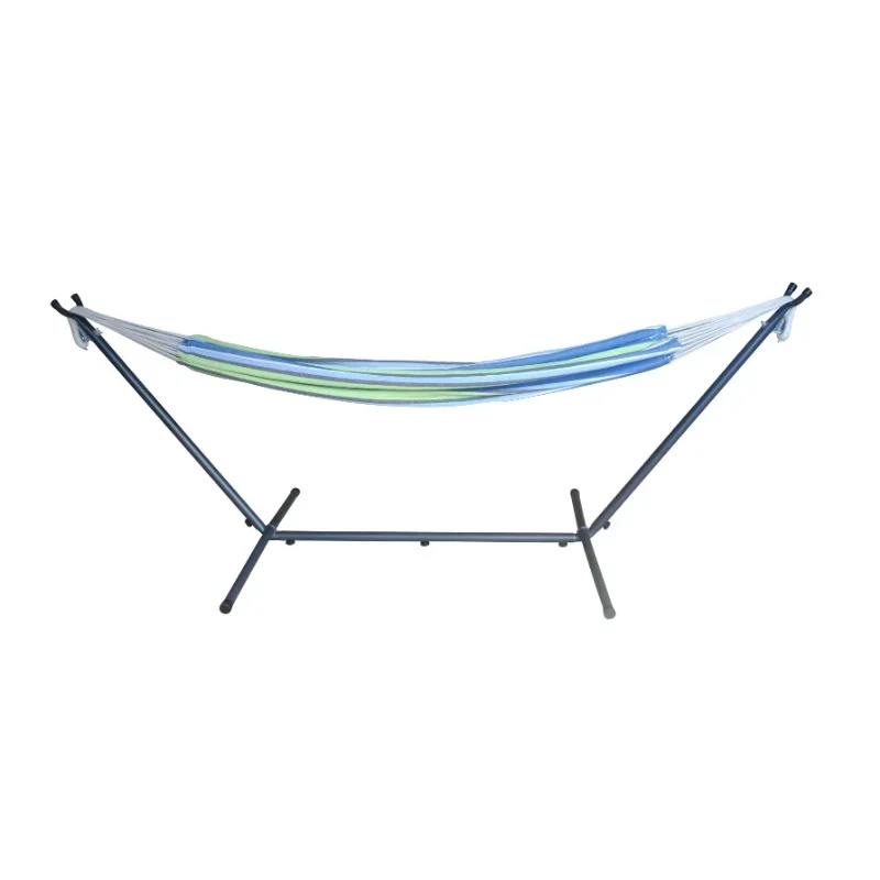 

Tool-Portable Carrying Case, Blue Striped Hammock with Metal Stand, Blue Color