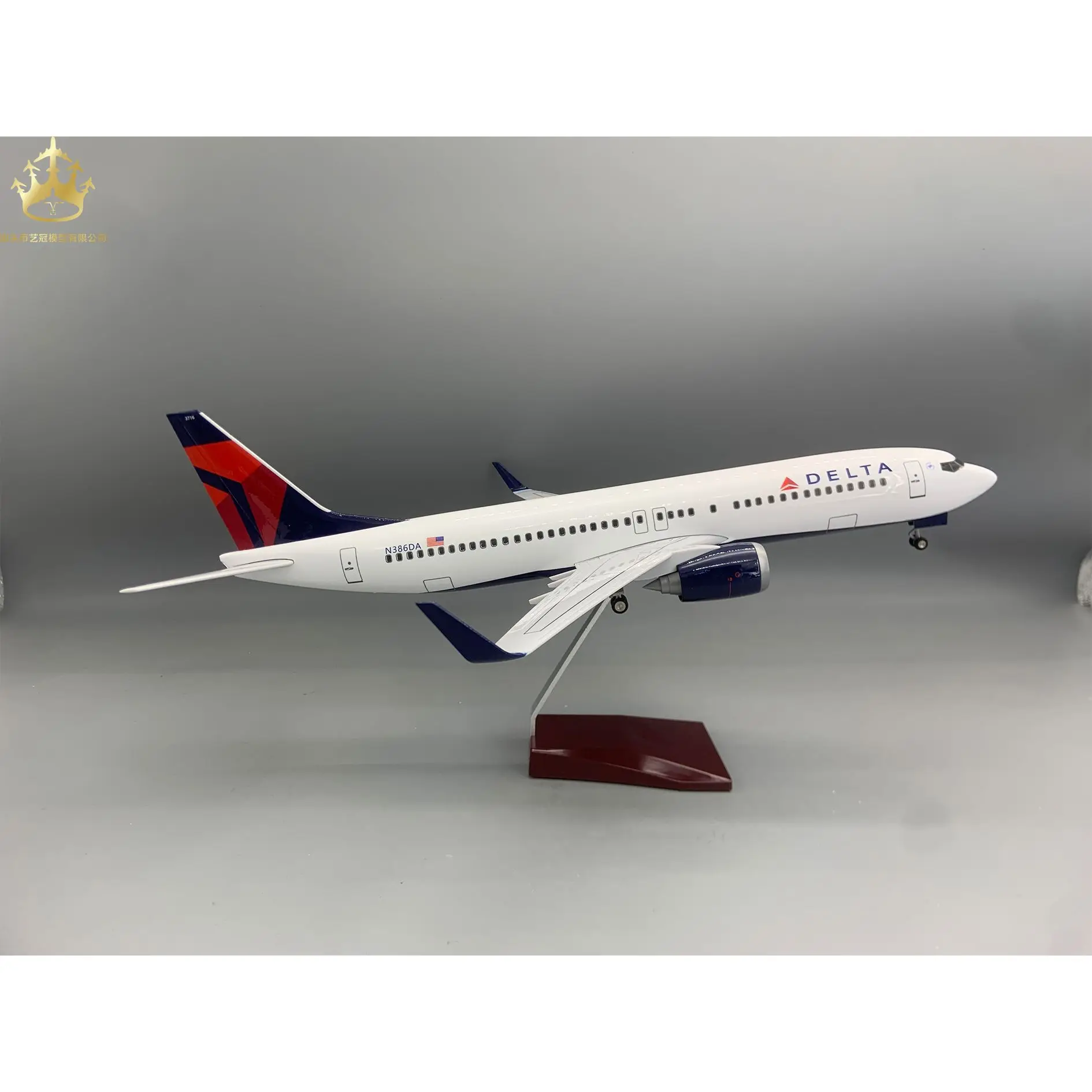 

Delta Boeing 737 Airplane Model 47Cm Simulation Aircraft With Led Lights And Wheels For Collection Display Aviation Enthusiasts