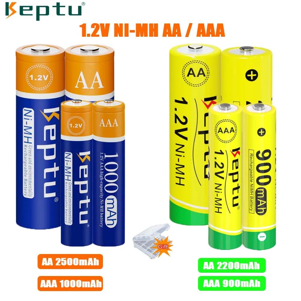 

KEPTU NI-MH 1.2V Rechargeable Batteies AA / AAA battery rechargeable nimh aa battery 1.2v aaa batteries for flashlight mouse toy