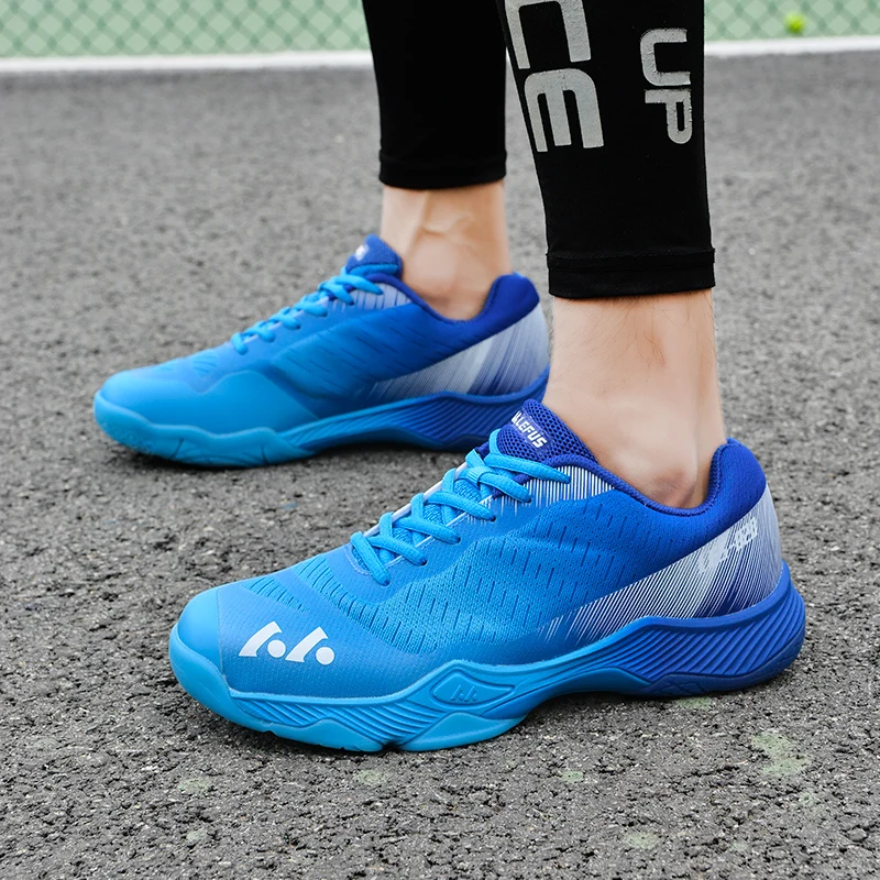 Men’s Tennis Shoes Outdoor Knit Badminton Shoes Non-slip Women Table Tennis Sneakers Breathable Running Fitness Training Shoes