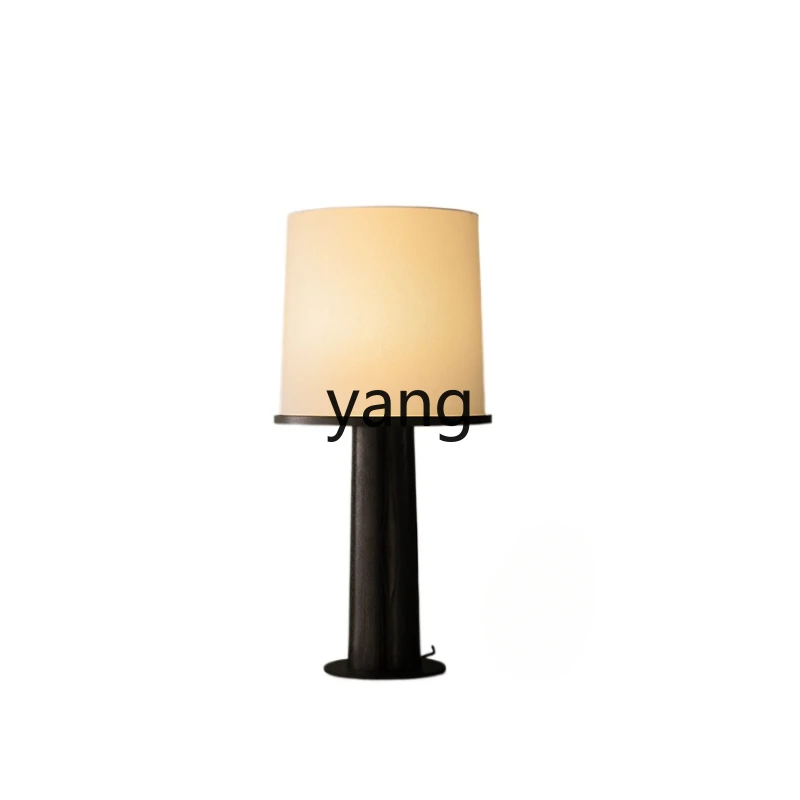 Yjq Designer Creative Advanced Solid Wood Table Lamp Bedside Lamp Bedroom Atmosphere Living Room and Study Decoration